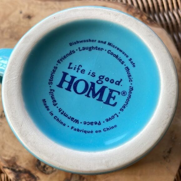 Life is Good Teal Coffee Mug - Picture 3 of 5